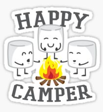 Pegatina Happy Camper Marshmallows Design