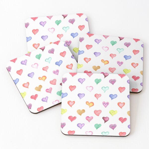 Item preview, Watercolor cute multicolored hearts on a transparent  background for Valentine's Day designed and sold by Sunflower-7.
