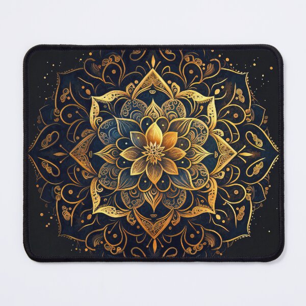 Item preview, Gold Mandala Art, Mandala Flower designed and sold by MoonFoxDesign.