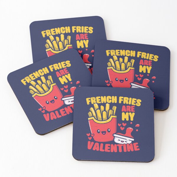 Item preview, French Fries Are My Valentine Funny Kawaii Fries Valentine's Day designed and sold by petestyles.