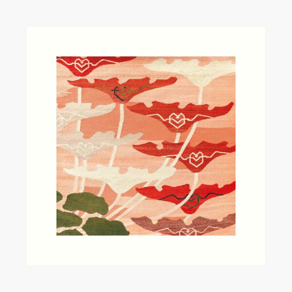 Aperçu de l'œuvre Frida Hansen Tissu Art Nouveau Rose, 1800s créée et vendue par Vintage Wall Art.