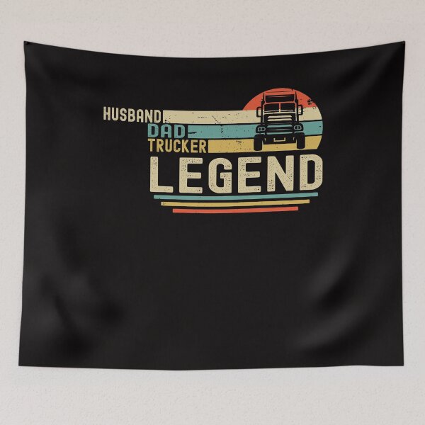Item preview, Husband Dad Trucker Legend Funny Truck Driver Trucking Vintage designed and sold by Leader Shirts.