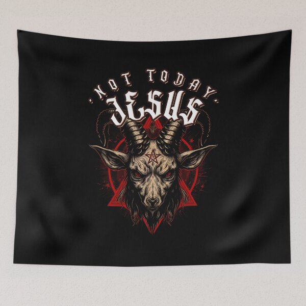 Item preview, Not Today Jesus - Funny Death Metal and Athesist Parody designed and sold by Odd World.