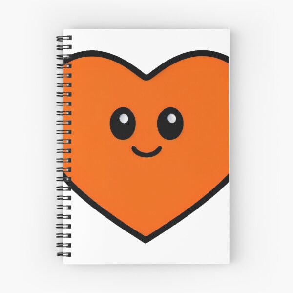 Item preview, Bonita pegatina con cara sonriente de corazón de amor de color naranja designed and sold by bootifull.