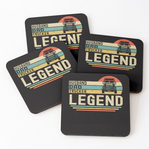 Item preview, Husband Dad Trucker Legend Funny Truck Driver Trucking Vintage designed and sold by Leader Shirts.