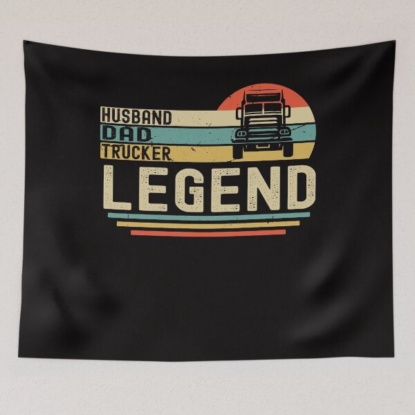 Item preview, Husband Dad Trucker Legend Funny Truck Driver Trucking Vintage designed and sold by Leader Shirts.