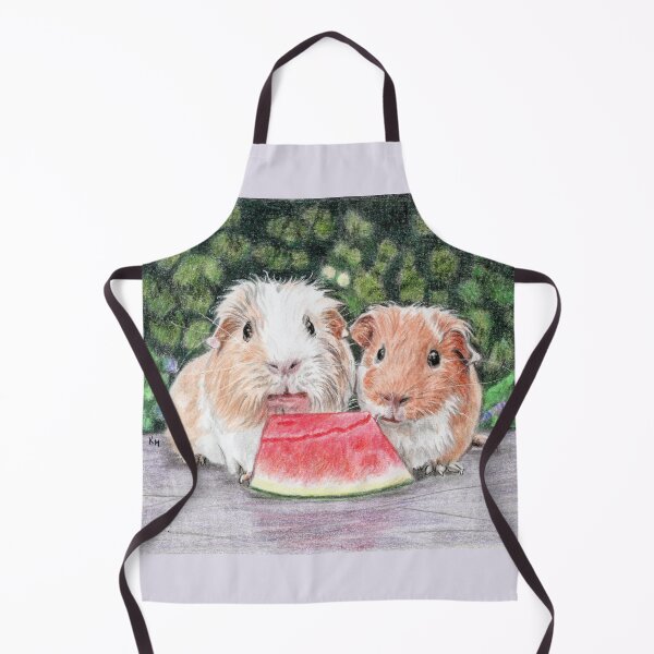 Item preview, Two cute guinea pigs eating watermelon designed and sold by Katerina Makarova.