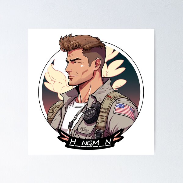 Jake Seresin The Hangman Top Gun Maverick Cartoon Poster for Sale by  QuotesTeesStore