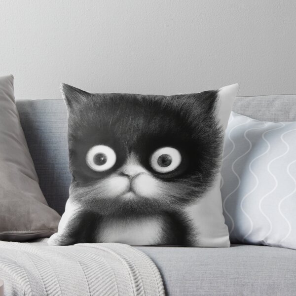 Item preview, Cat Kitten Cute Black and White Drawing designed and sold by phillipbooth.