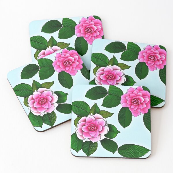 Item preview, Pink camellia flower background designed and sold by gramizzia.