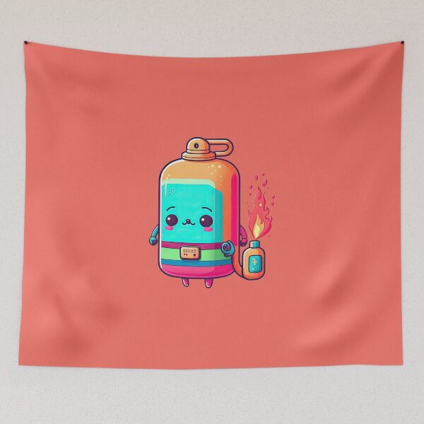 Item preview, Adorable BBQ Gas Canister Setting the Fire designed and sold by ultra-cute.