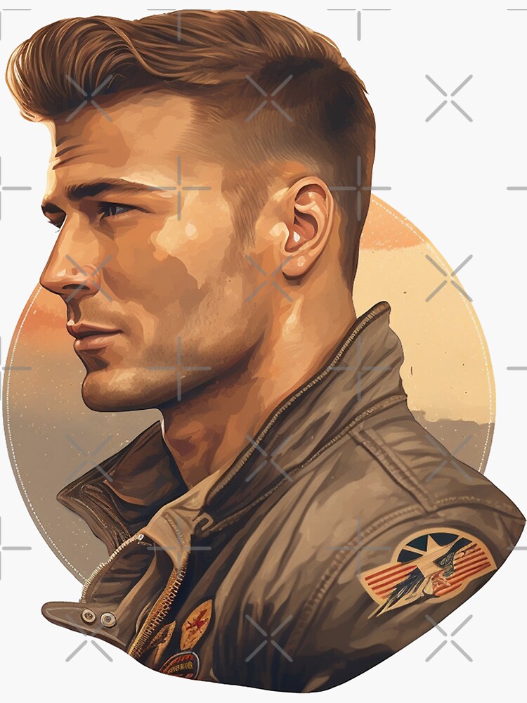 Jake Seresin The Hangman Top Gun Maverick Illustration 3 | Sticker