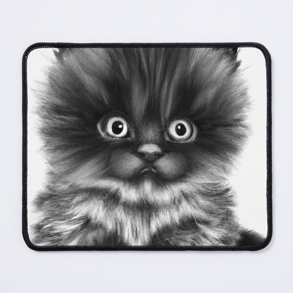 Item preview, Cat Kitten Cute Black and White Drawing designed and sold by phillipbooth.
