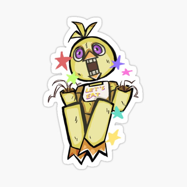 Withered Chica Gijinka Transparent Sticker for Sale by spaceagebarbie