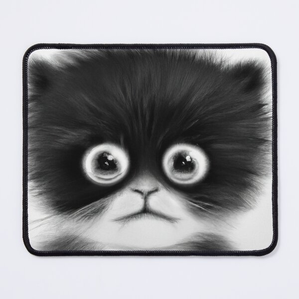 Item preview, Cat Kitten Cute Black and White Drawing designed and sold by phillipbooth.