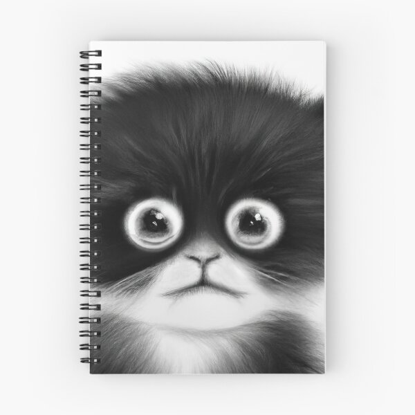 Item preview, Cat Kitten Cute Black and White Drawing designed and sold by phillipbooth.