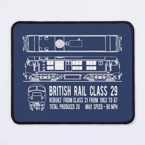 Item preview, British Rail Class 29 Diesel Electric Locomotive Train Blueprint Diagram Gift designed and sold by Maljonic.