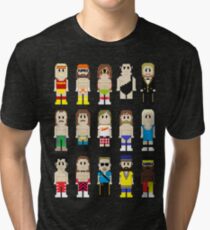 8-Bit Wrestlers! Tri-blend T-Shirt