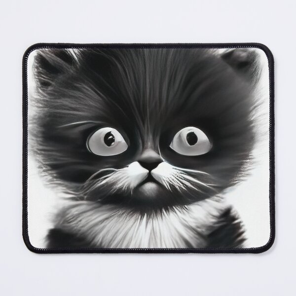 Item preview, Cat Kitten Cute Black and White Drawing designed and sold by phillipbooth.