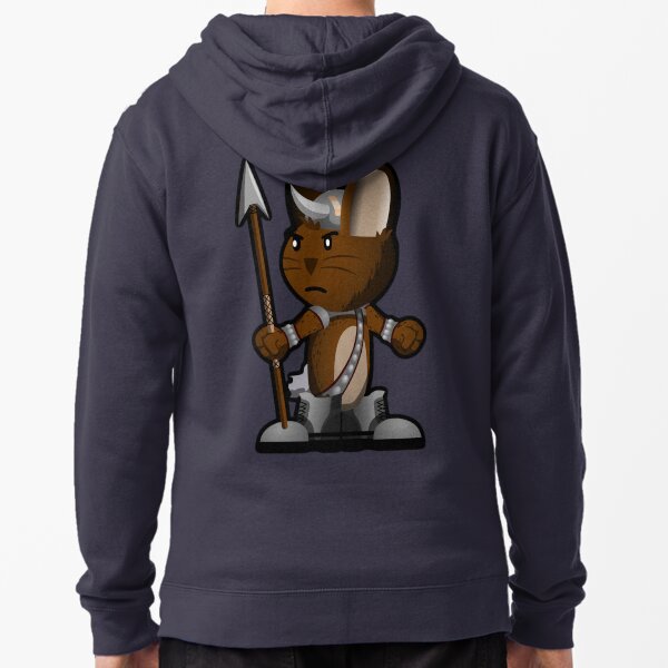Lars The Viking Bunny Zipped Hoodie