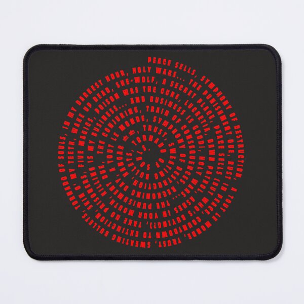 Item preview, Rock Your World With Megadeth: A Unique Spiral Design Made from the Titles of the Most Popular Metallica Songs - Perfect for Any Metalhead or Music Lover designed and sold by BotTastic.