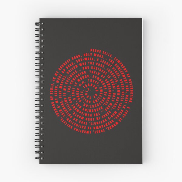 Item preview, Rock Your World With Megadeth: A Unique Spiral Design Made from the Titles of the Most Popular Metallica Songs - Perfect for Any Metalhead or Music Lover designed and sold by BotTastic.