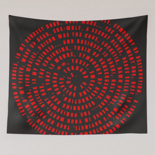 Item preview, Rock Your World With Megadeth: A Unique Spiral Design Made from the Titles of the Most Popular Metallica Songs - Perfect for Any Metalhead or Music Lover designed and sold by BotTastic.