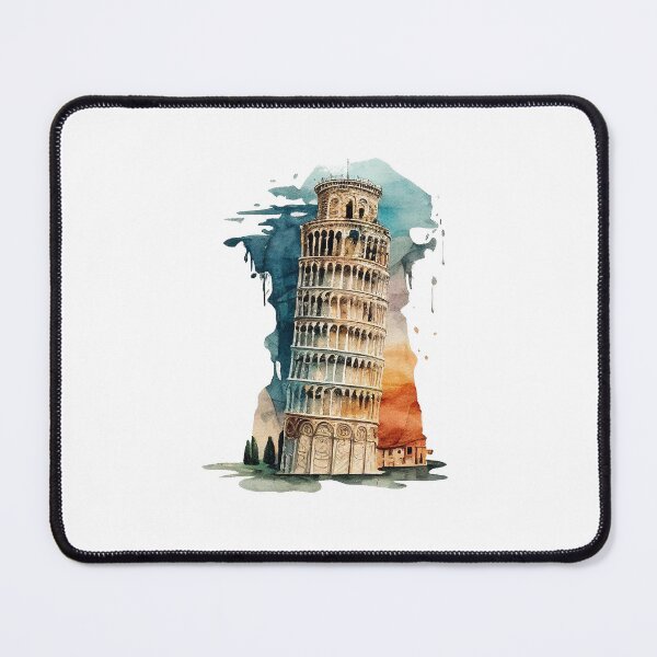 Item preview, Leaning Tower of Pisa - watercolors designed and sold by KittyCat08.