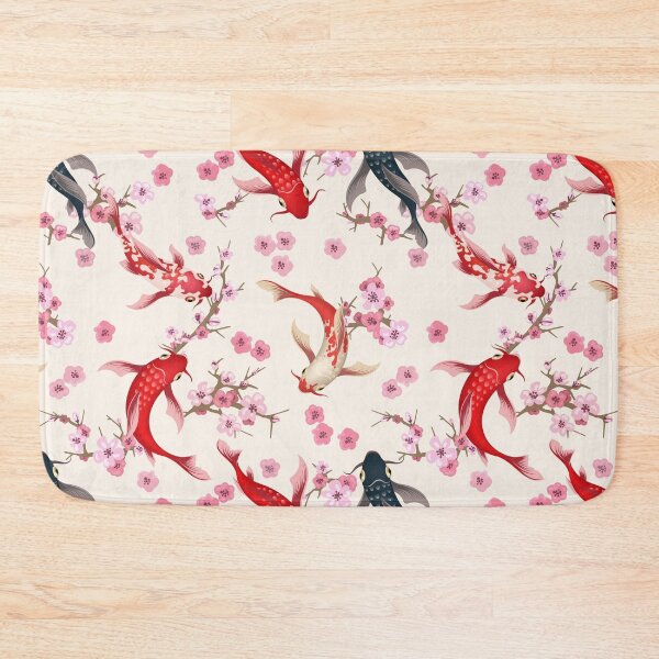 Item preview, Japanese Cherry Blossom With Koi Fish Impressionism Artwork Pattern designed and sold by mysticblvd.