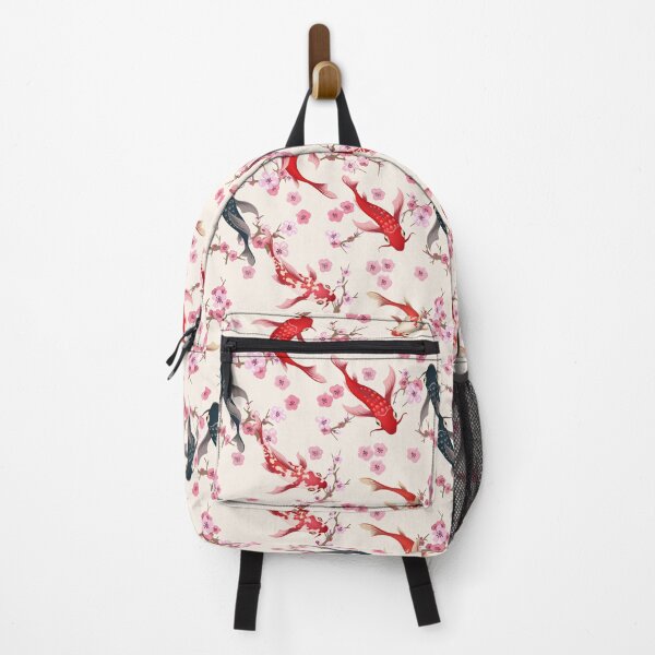 Item preview, Japanese Cherry Blossom With Koi Fish Impressionism Artwork Pattern designed and sold by mysticblvd.