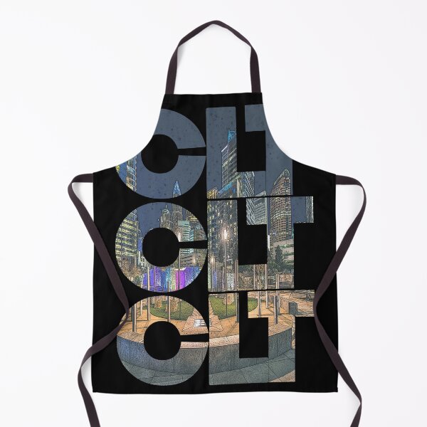 Item preview, Charlotte, North Carolina CLT Night Cityscape Repeating Pattern designed and sold by CrabbyLobster.