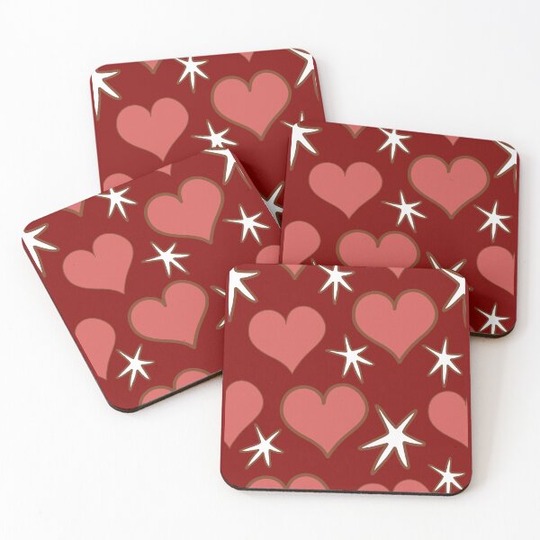 Item preview, Retro Valentine Heart Pattern designed and sold by PBJArt.