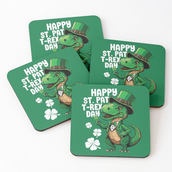 Item preview, Happy St Pat T-Rex Day St Patricks Day Dinosaur Leprechaun Funny Pun designed and sold by lanynx design.