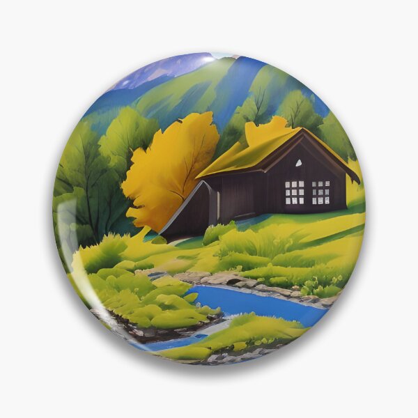 Item preview, Beautiful Mountain Cabin designed and sold by Poetic Patterns Studio.
