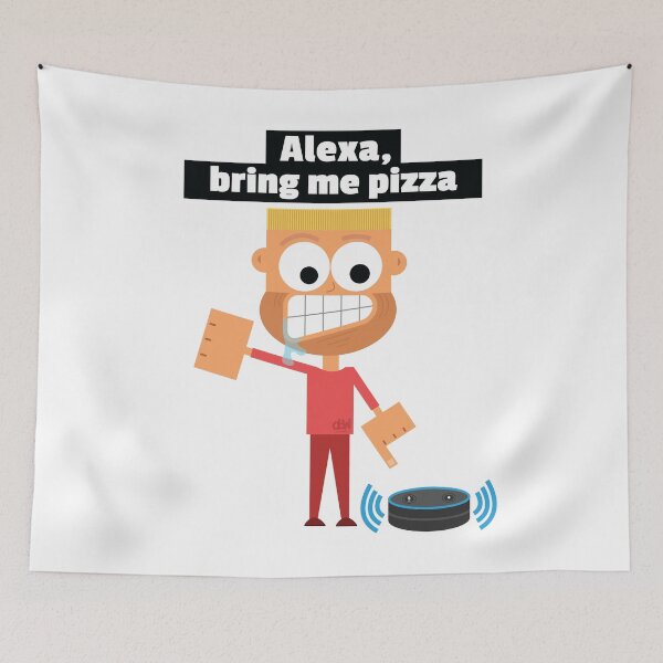 Item preview, Alexa, bring me pizza. Alexa Meme Funny Pizza Night Fast Food Delivery Order Out designed and sold by doseofwin.