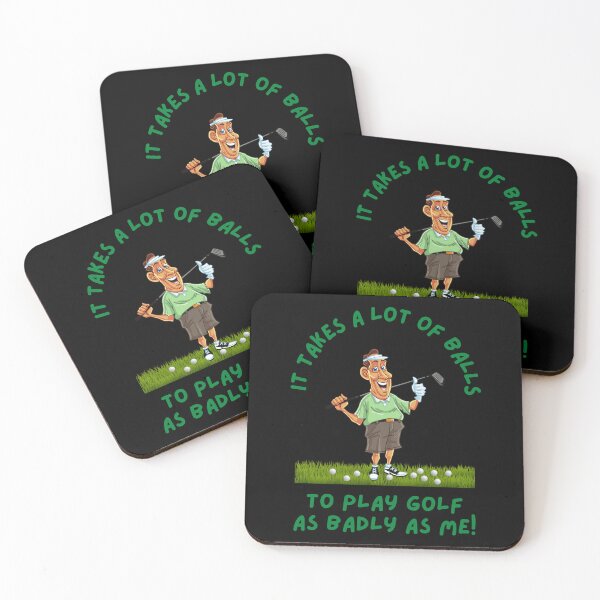 Item preview, It takes a lot of balls to play golf as bad as me | Funny golf shirt sayings designed and sold by Funkykex.