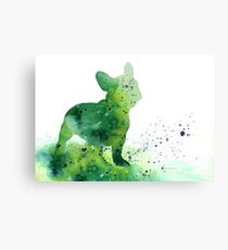 French bulldog pictures art print painting Metal Print