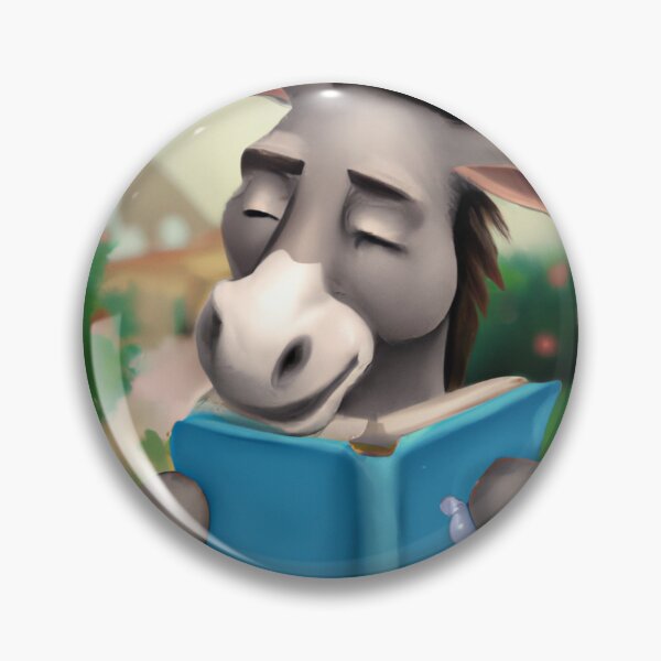 Item preview, Donkey reading book designed and sold by OmrDnz.