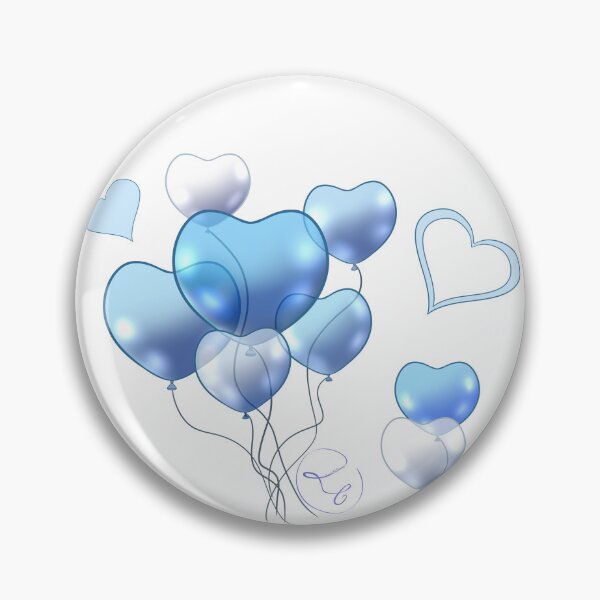 Item preview, Heart baloon blue  designed and sold by Drawersofdraw.