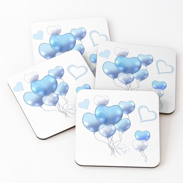 Item preview, Heart baloon blue  designed and sold by Drawersofdraw.