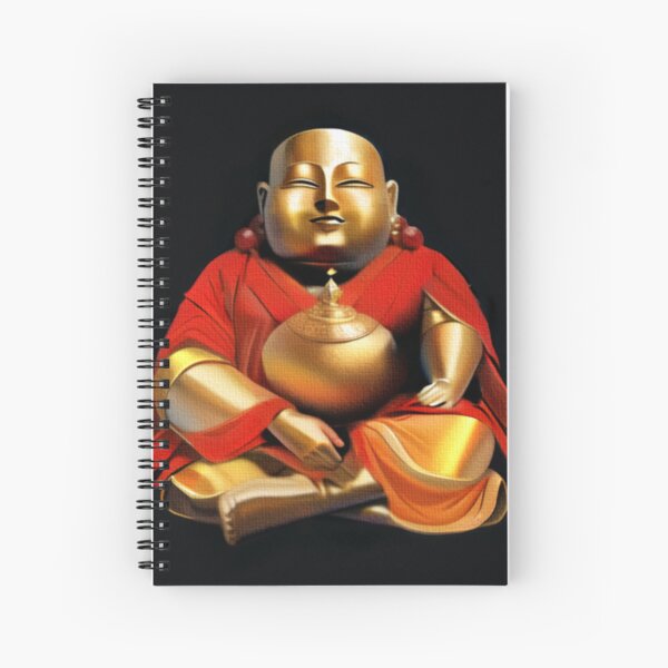 Metallo Buddha Statue Spiral Notebook