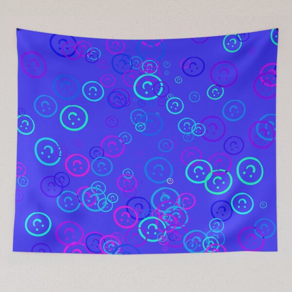 Item preview, Upside Down Smiley - Blue designed and sold by FinapplePudding.