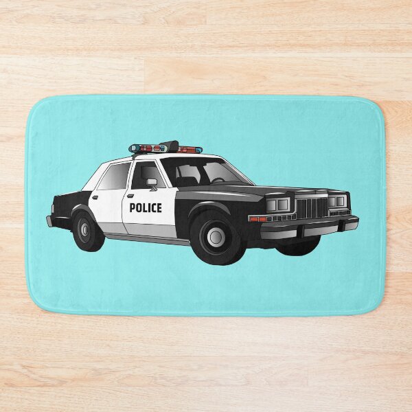 Item preview, Police car cartoon illustration designed and sold by Misscartoon.