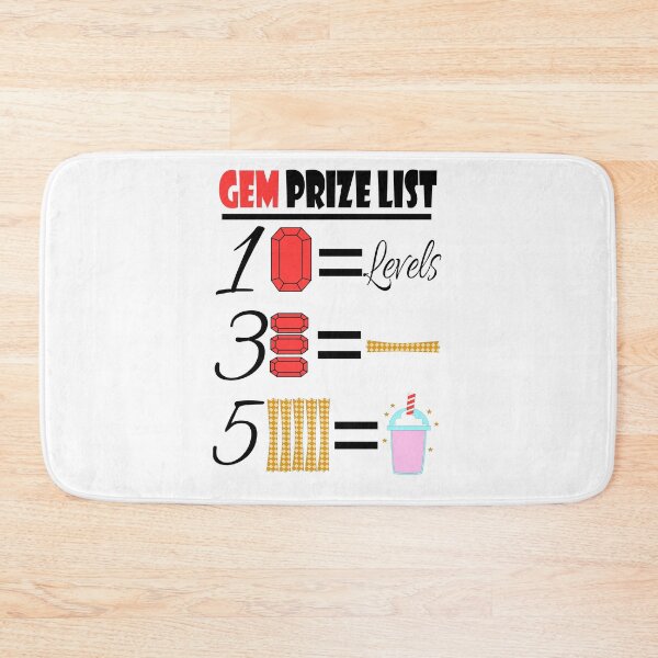 Item preview, Gem Prize List designed and sold by trainedspade.