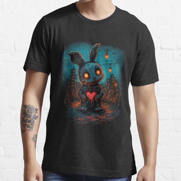 Bad Bunny Horror Inspired Graffiti T-shirt Rabbit Graphic 