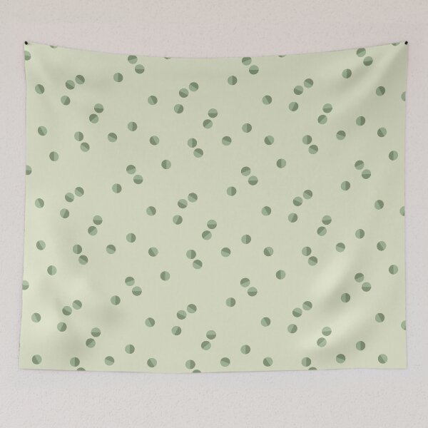 Item preview, Scattered Dots Minimalist Geometric Pattern - Garden Green designed and sold by Charredsky.