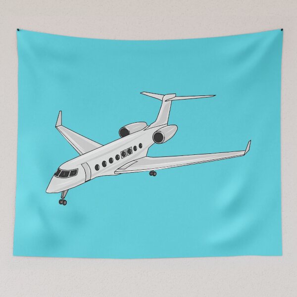 Item preview, Private jet cartoon illustration designed and sold by Misscartoon.