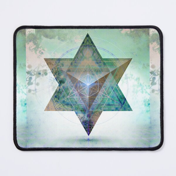 Item preview, Merkaba aqua sacred geometry 6 point star geometric designed and sold by MisprintArt.