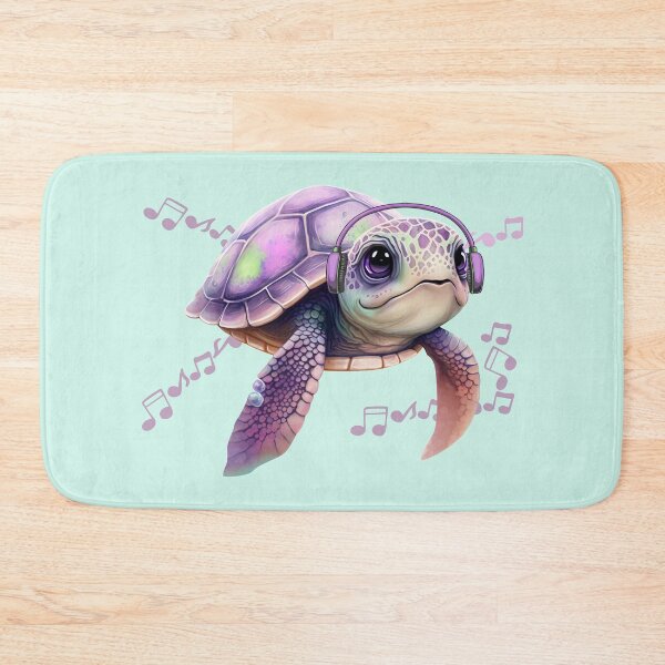 Item preview,  Turtle with headphones listens to music designed and sold by Artbellachi.