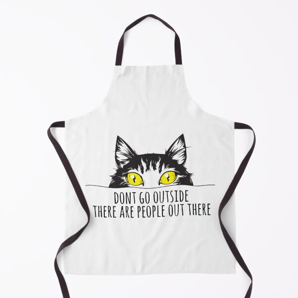 Item preview, Dont Go Outside There Are People Out There cute funny meme kitten designed and sold by VIKING PROJECT.